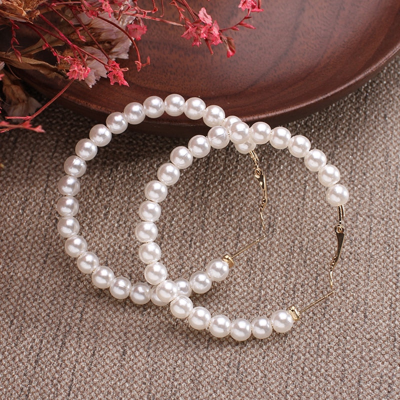 Gold Pearl Accent Earrings