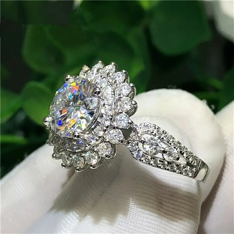 Elegant CZ Cocktail Ring