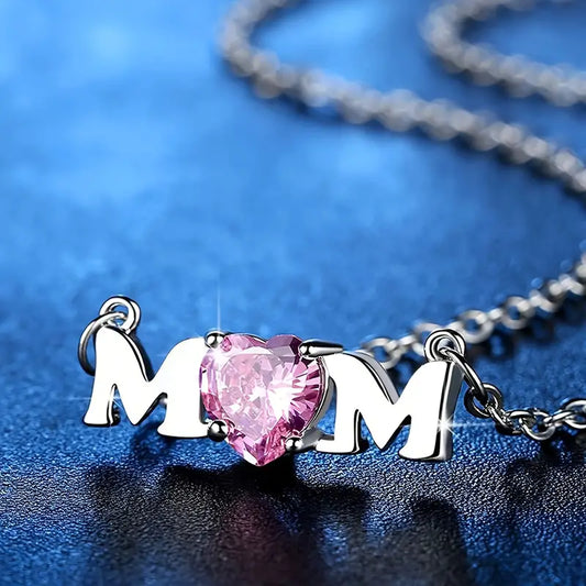 MOM Pink Gemstone Necklace