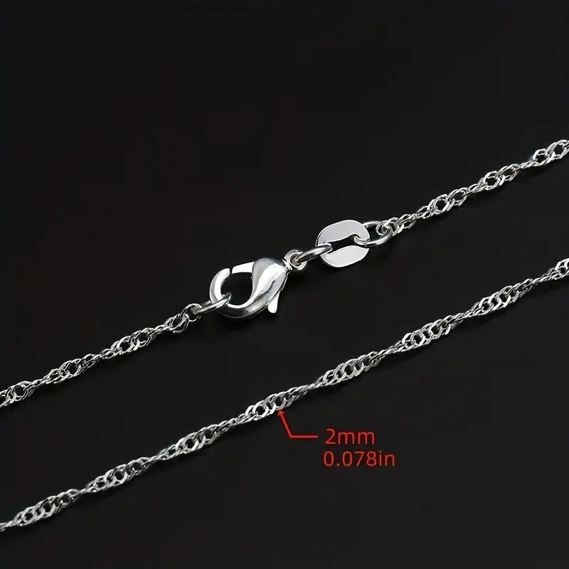 Silver Twist Single Chain