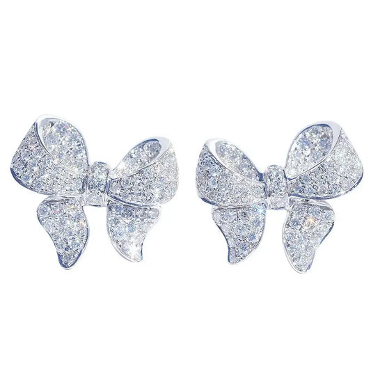 CZ Bow Earrings