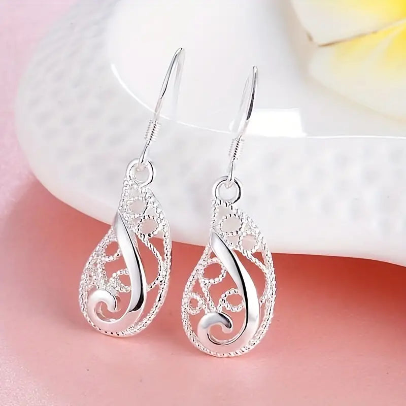 Filagree Leaf Dangle Earrings