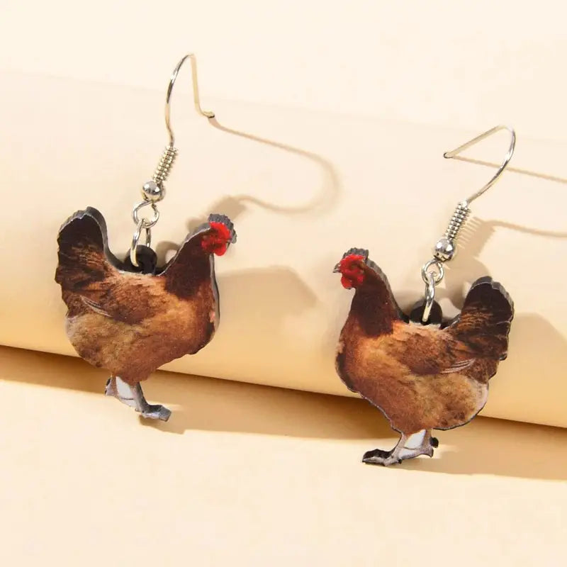 Cute Chicken Acrylic Earrings