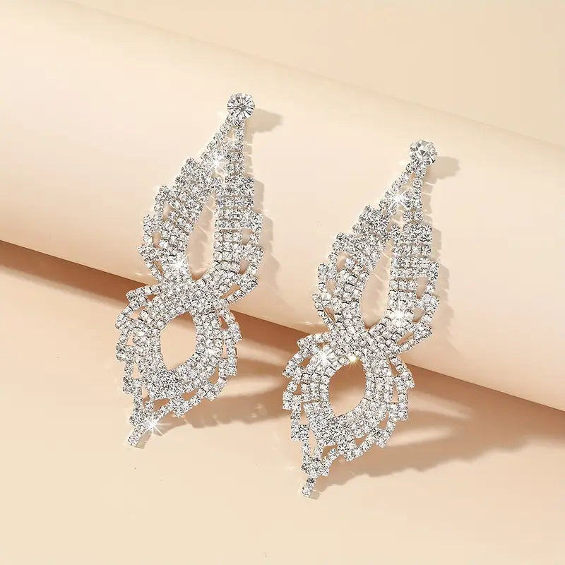 Large Scallop Rhinestone Dangles