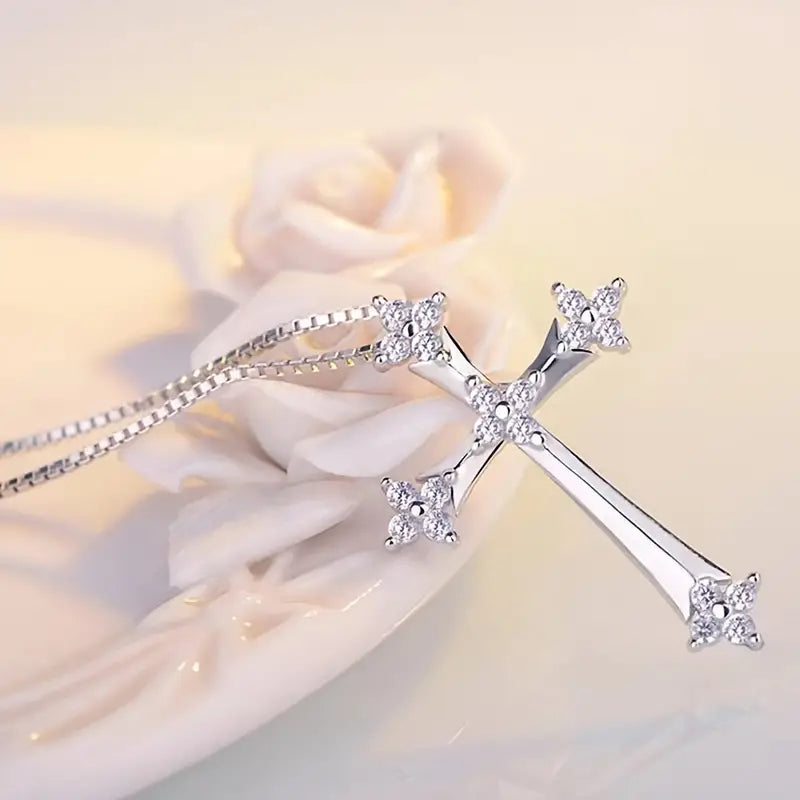 Rhinestone Cross Necklace