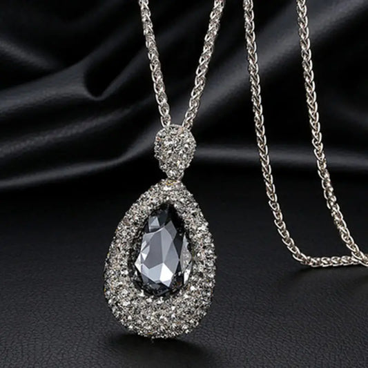 Smoky Rhinestone Necklace