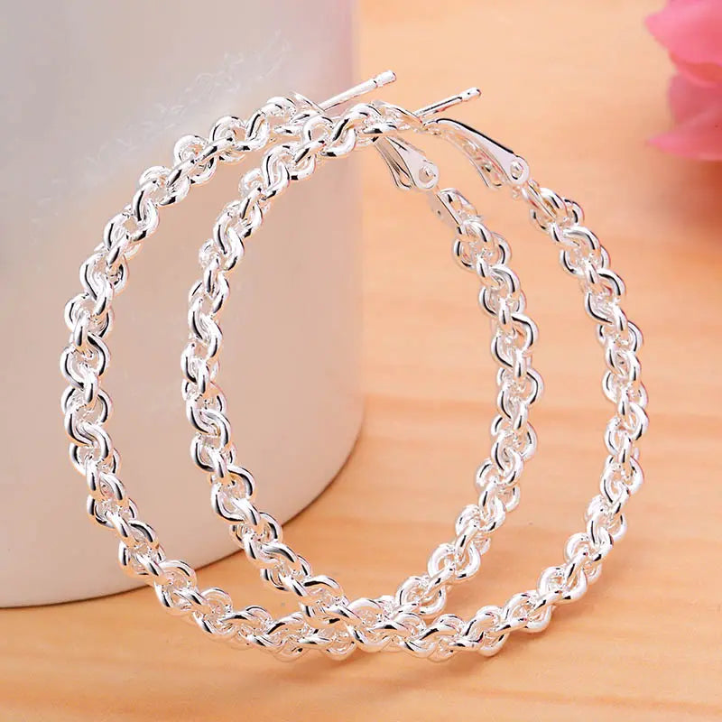 Twisted Silver Hoop