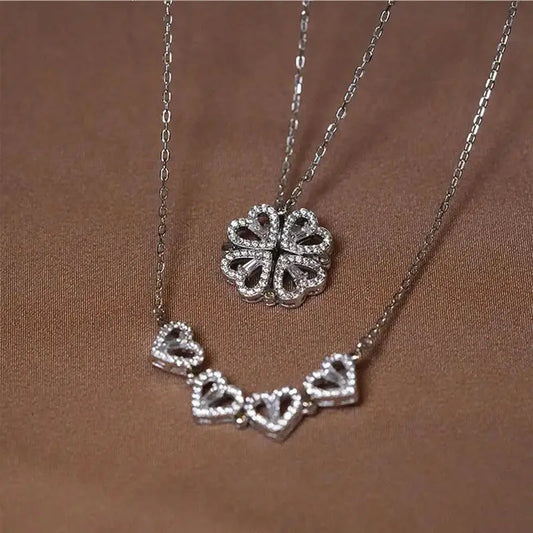 2-in-1 Clover Heart Necklace