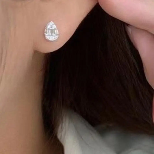 Pear Shaped CZ Earrings