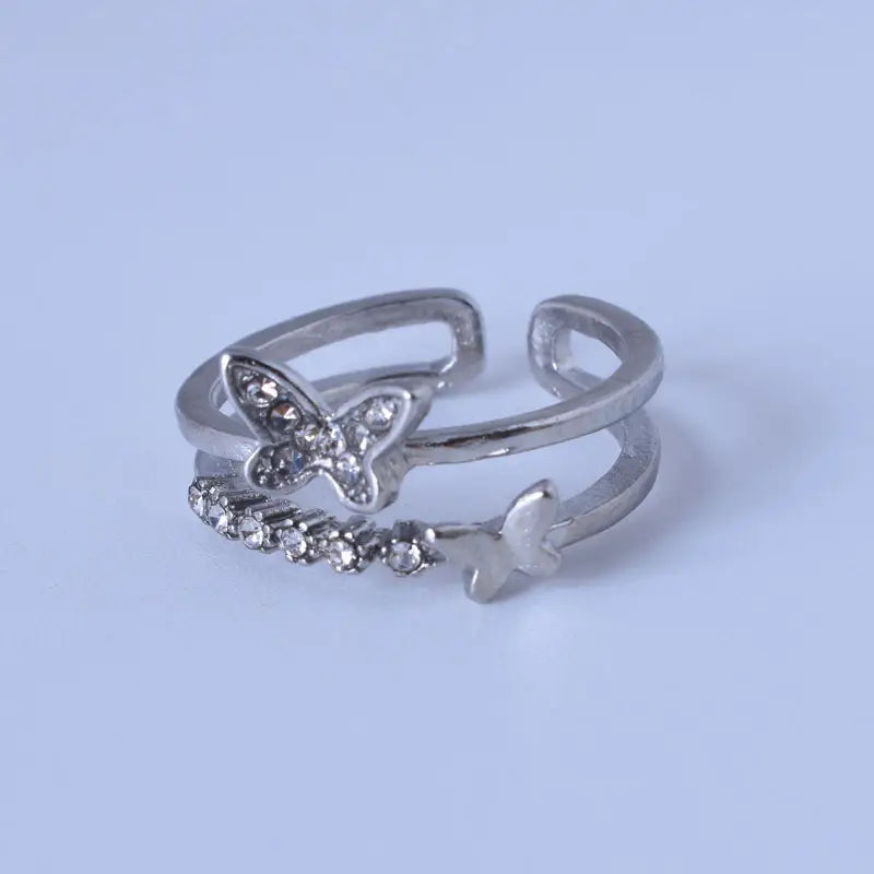 Layer Butterfly Ring