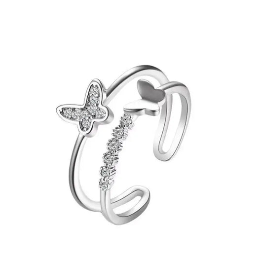 Layer Butterfly Ring