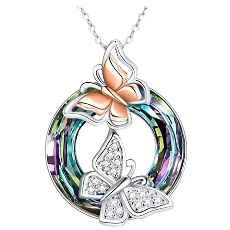 Iridescent Butterfly Necklace