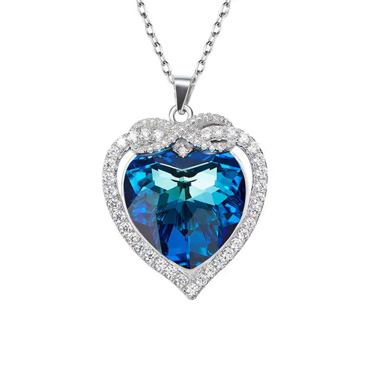 Ocean Blue Heart Necklace