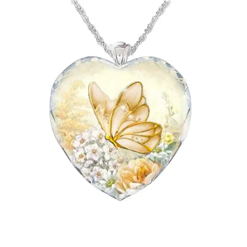 Butterfly Heart Necklace