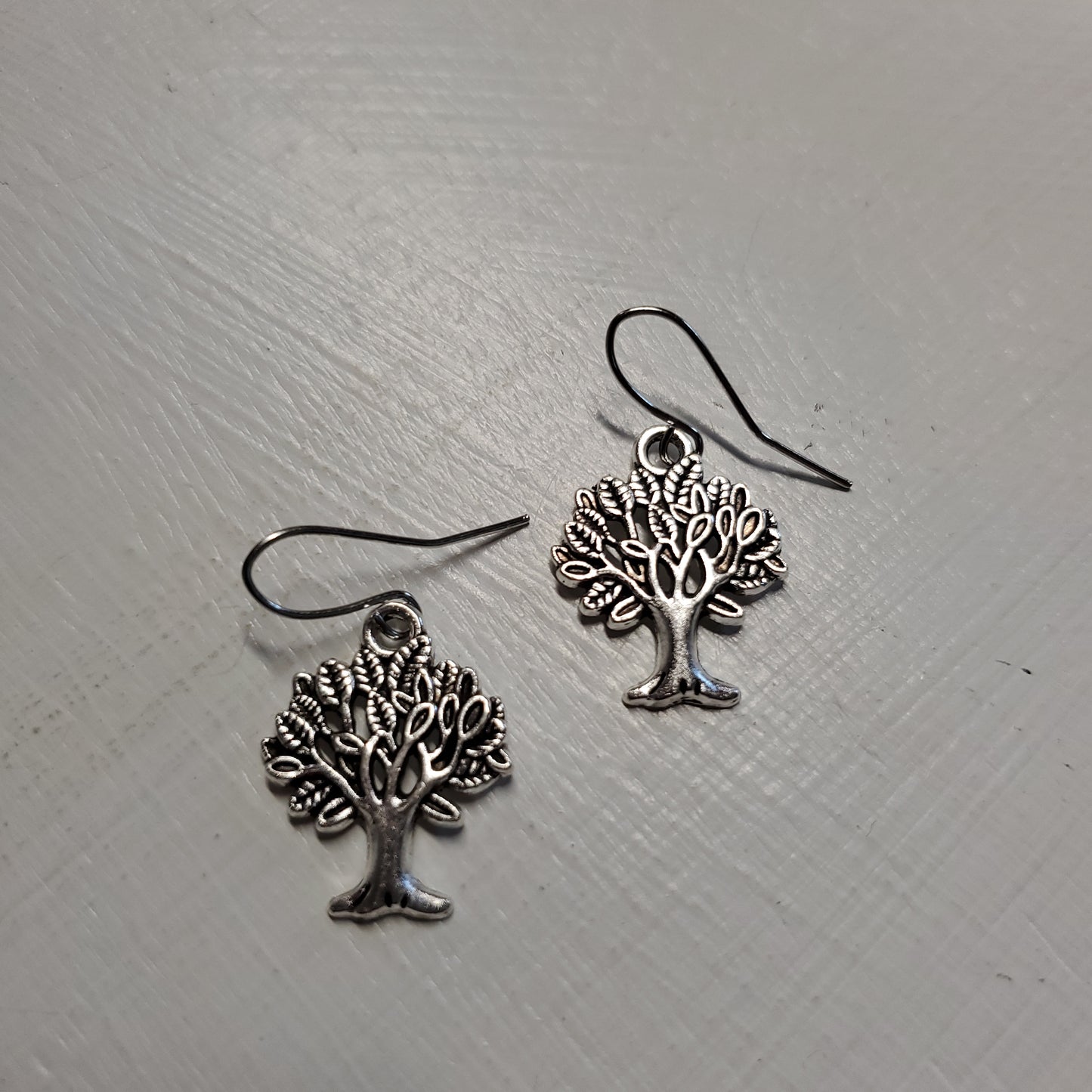 3 Pair Silver Dangle Earrings