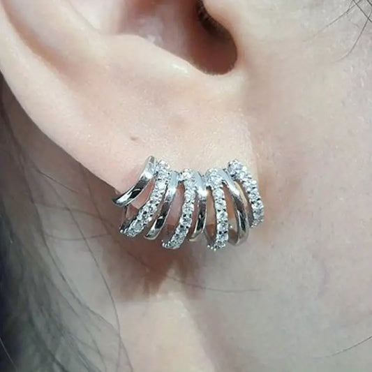 Multi Hoop Stud Earrings