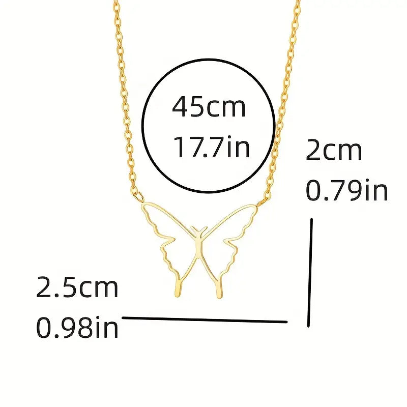 Butterfly Outline Necklace