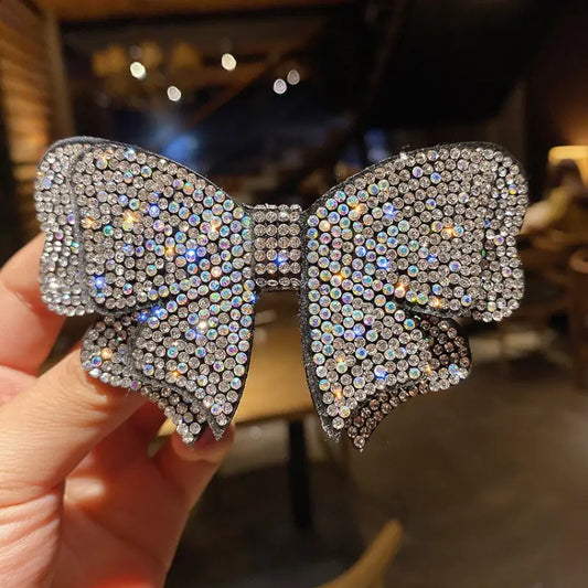 Rhinestone Bow Hair Clip