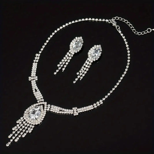 Elegant CZ Necklace Set