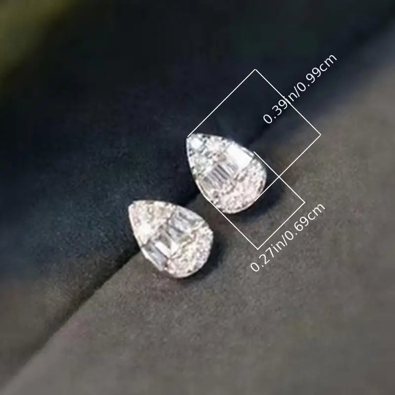 Pear Shaped CZ Earrings