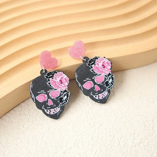 Acrylic Skull Earrings