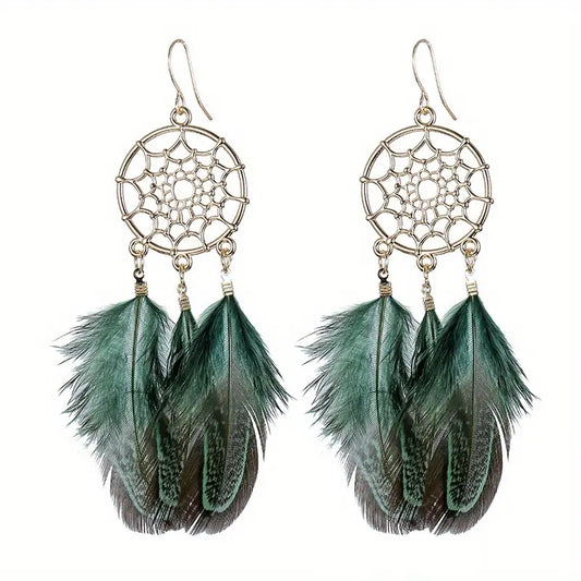 Feathered Dreamcatcher Earrings