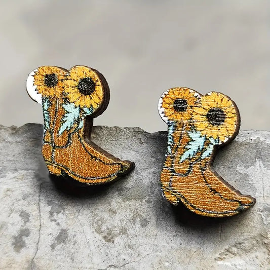 Enamel Boots Earrings