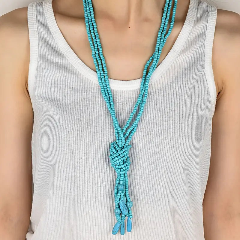 Turquoise Knot Necklace