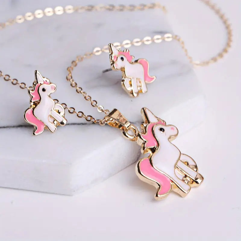 4-Pc Pink Unicorn Set