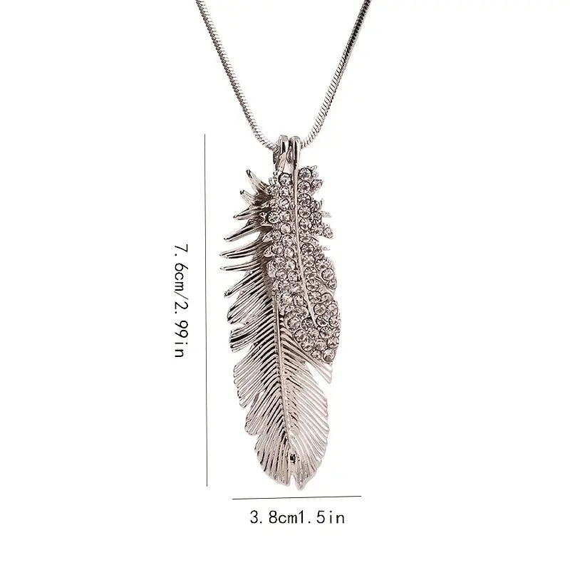 Double Feather Necklace