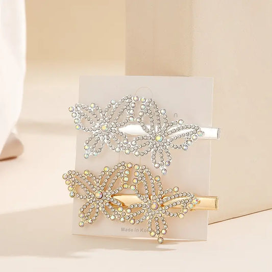 2-Pc Rhinestone Butterfly Hair Clips