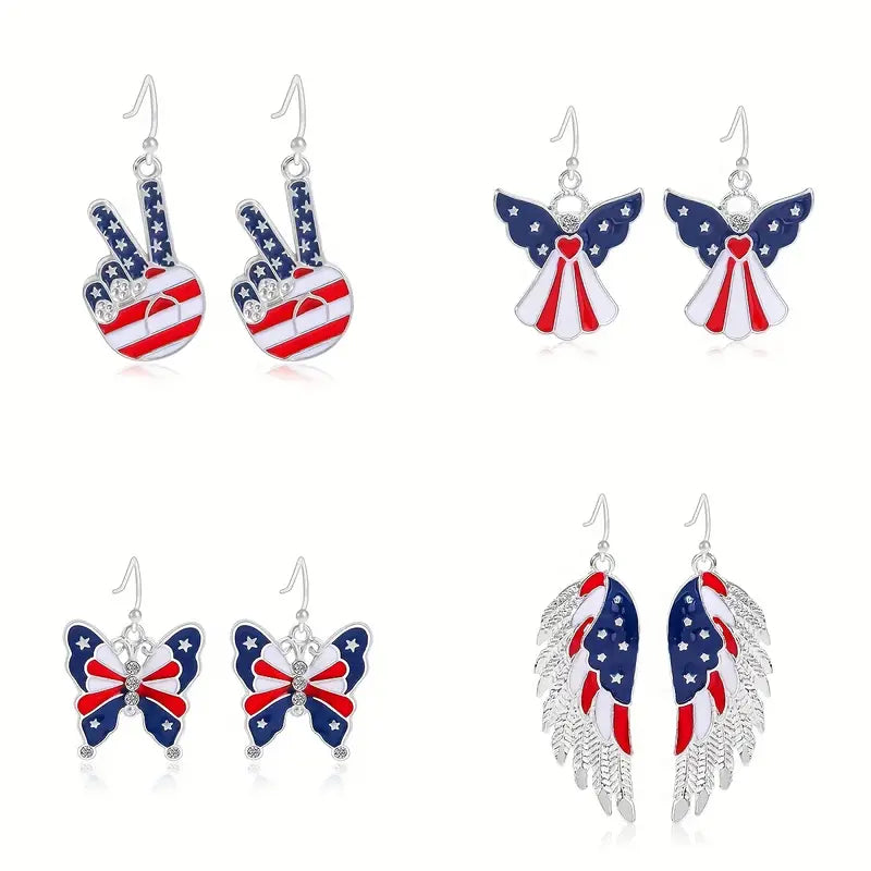 Patriotic Dangle Earrings