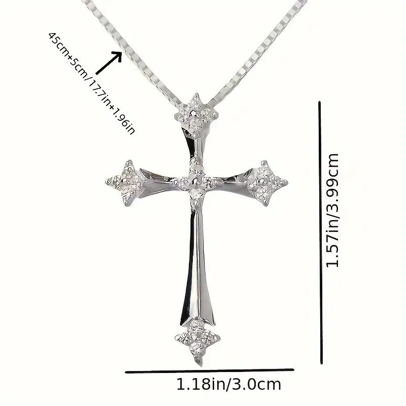 Rhinestone Cross Necklace