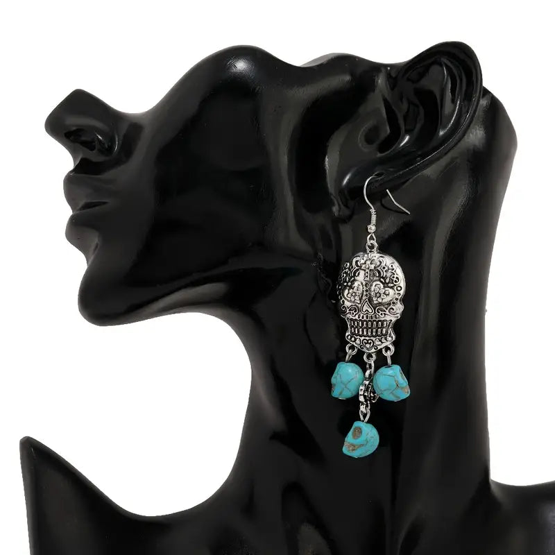 Candy Skull Dangle Earrings