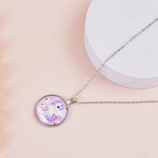 Resin Framed Unicorn Necklace