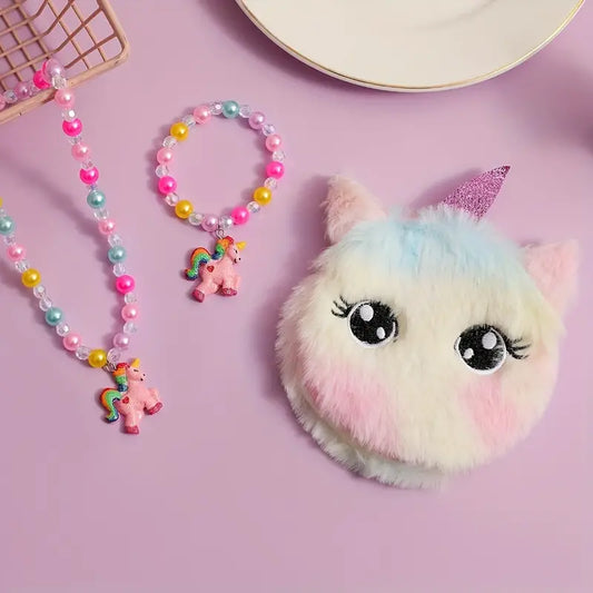 Unicorn Purse and Jewelry Set