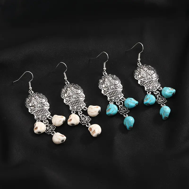 Candy Skull Dangle Earrings