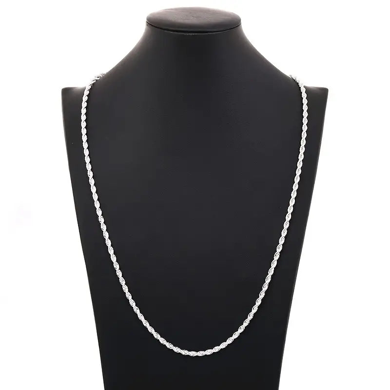 2 Pc Rope Chain Necklace Set