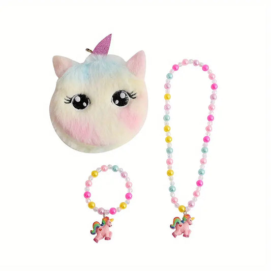 Unicorn Purse and Jewelry Set