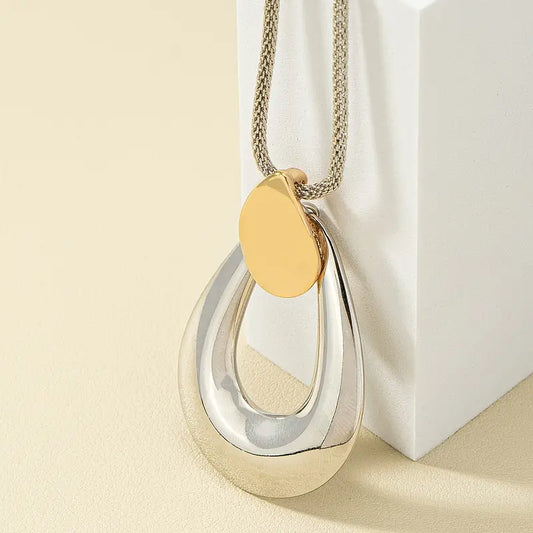 Two-Tone Teardrop Necklace