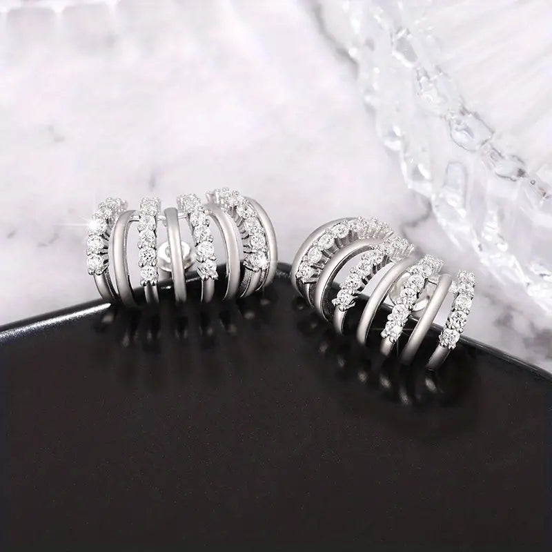 Multi Hoop Stud Earrings