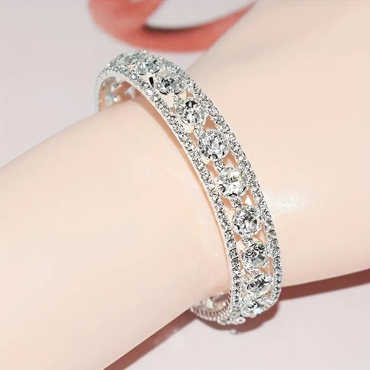 Rhinestone Coil Bracelet