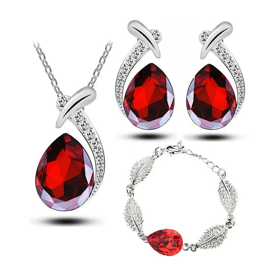 3 Pc Teardrop Pendant Set