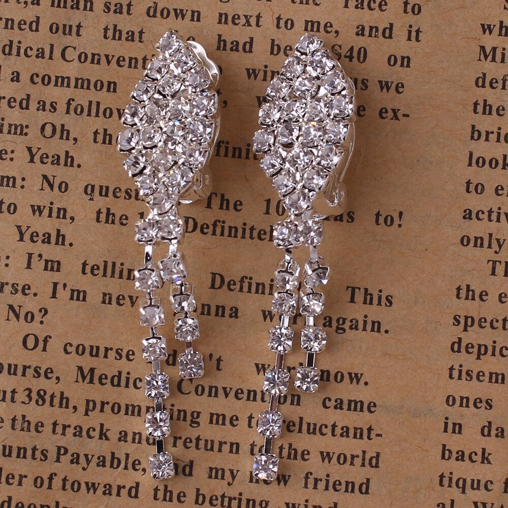 Rhinestone Tassel Earrings