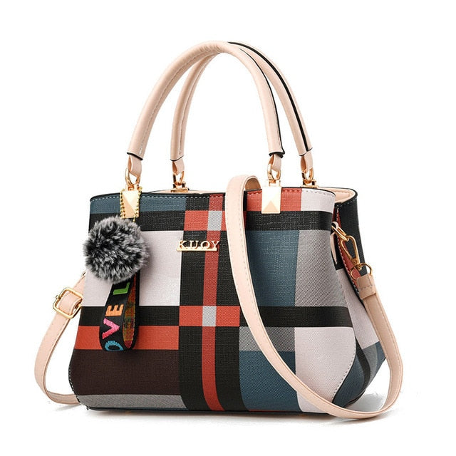 Color Blocks Satchel Handbag