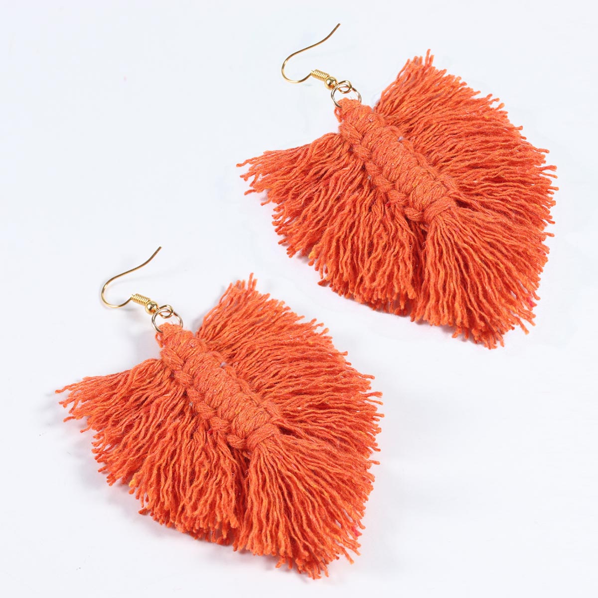 Macrame Feather Earrings