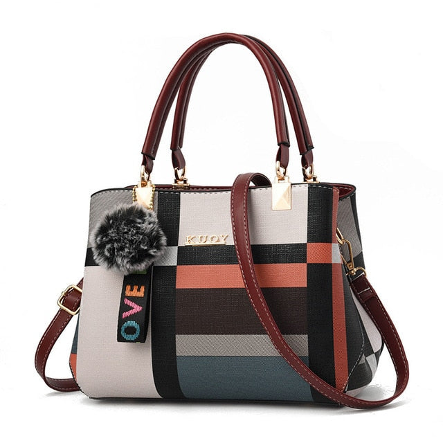 Color Blocks Satchel Handbag