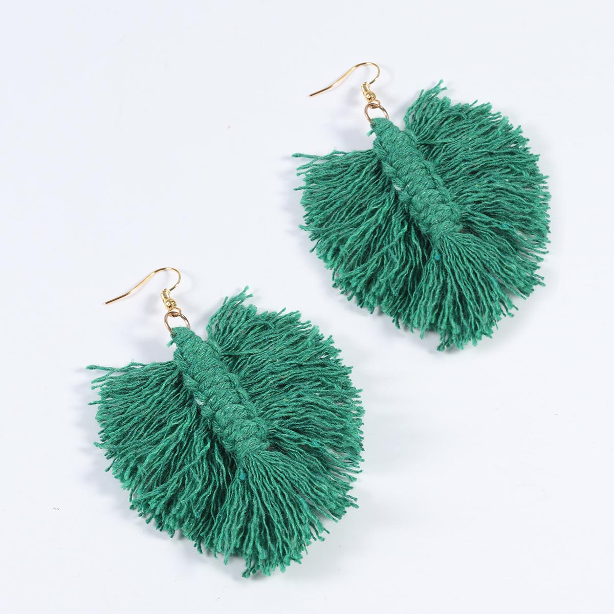 Macrame Feather Earrings