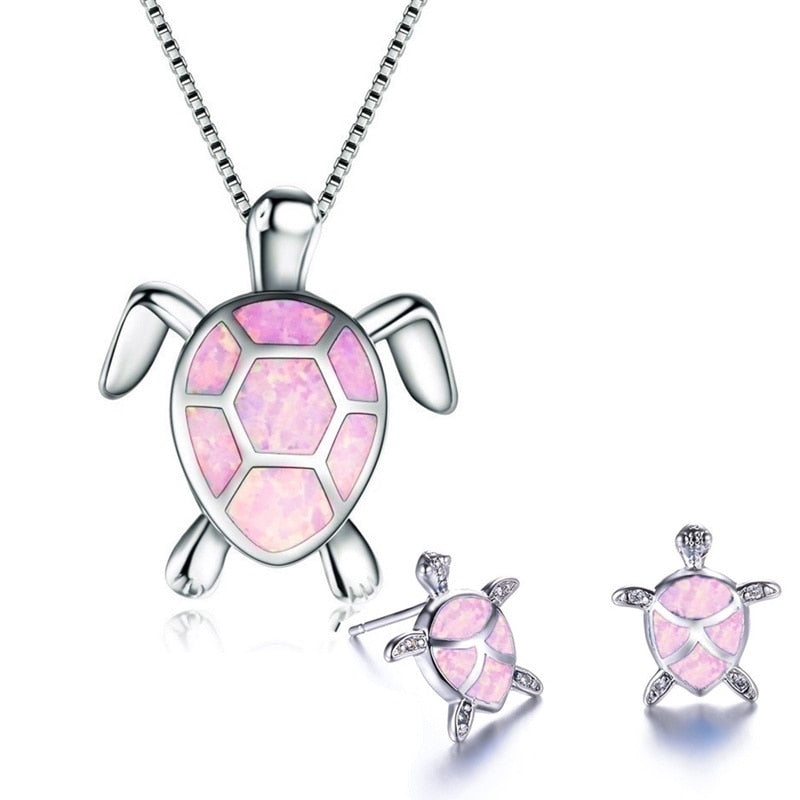 Sea Turtle Necklace Set