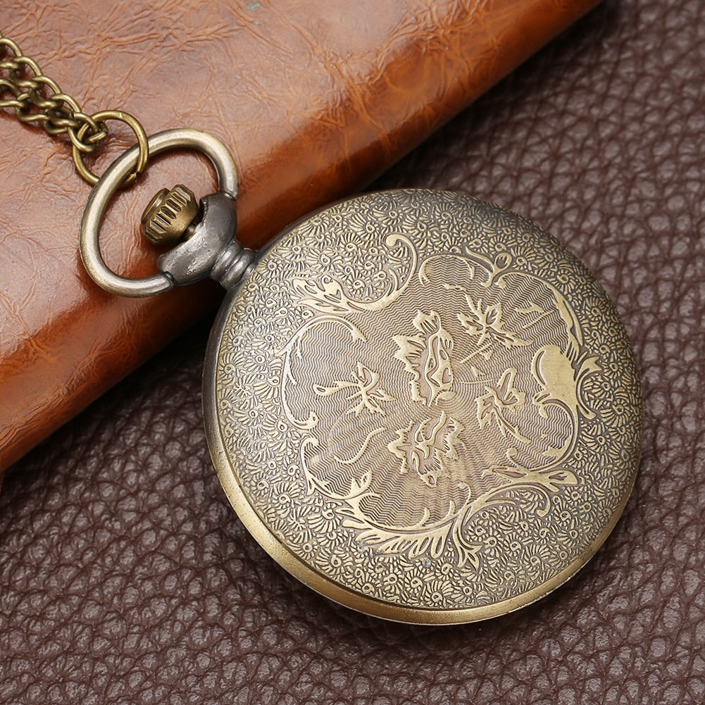 Retro Star Wars Hollow Quartz Pocket Watch